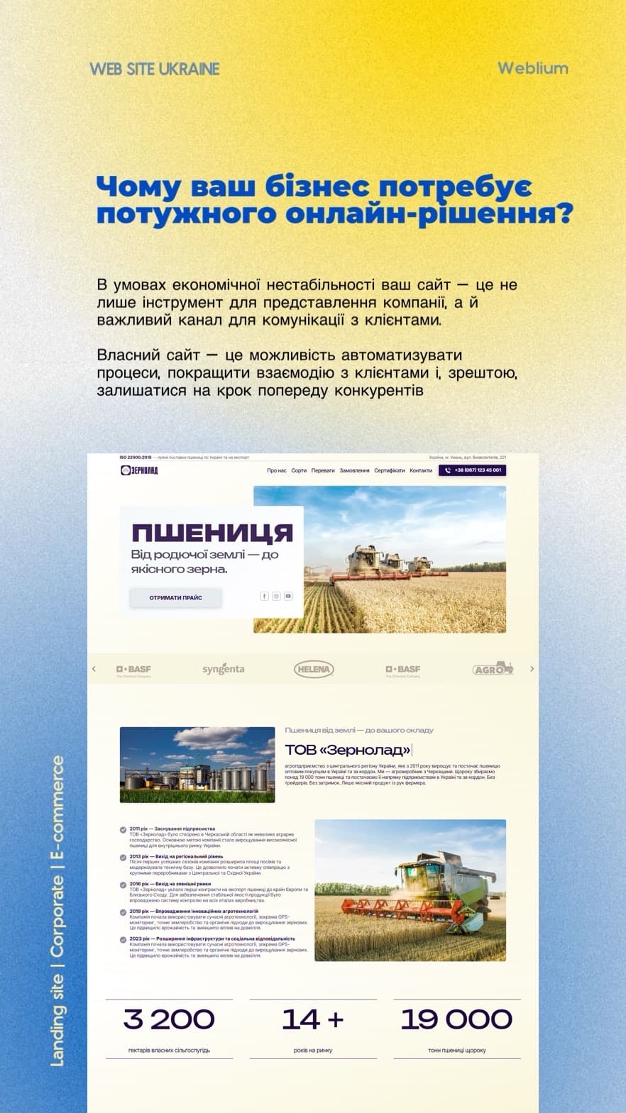 Сайти для Аграрних підприємств 🌾